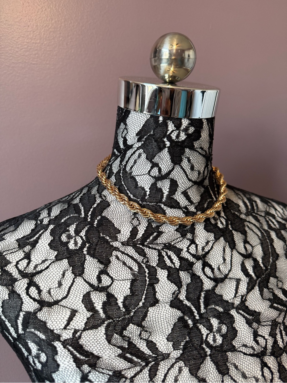 3 for $15 Gold Twisted Rope Choker Necklace - Women - Picture 2 of 4